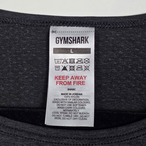 Gymshark Activewear Mens Large Long Sleeve Gray Shirt - Picture 3 of 5